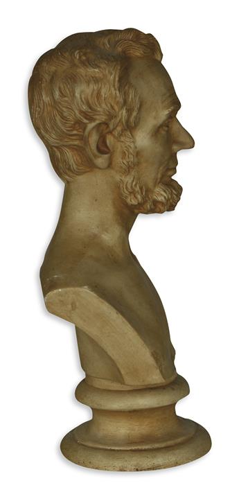 (SCULPTURE.) Milmore, Martin; sculptor. Parianware bust of Lincoln.